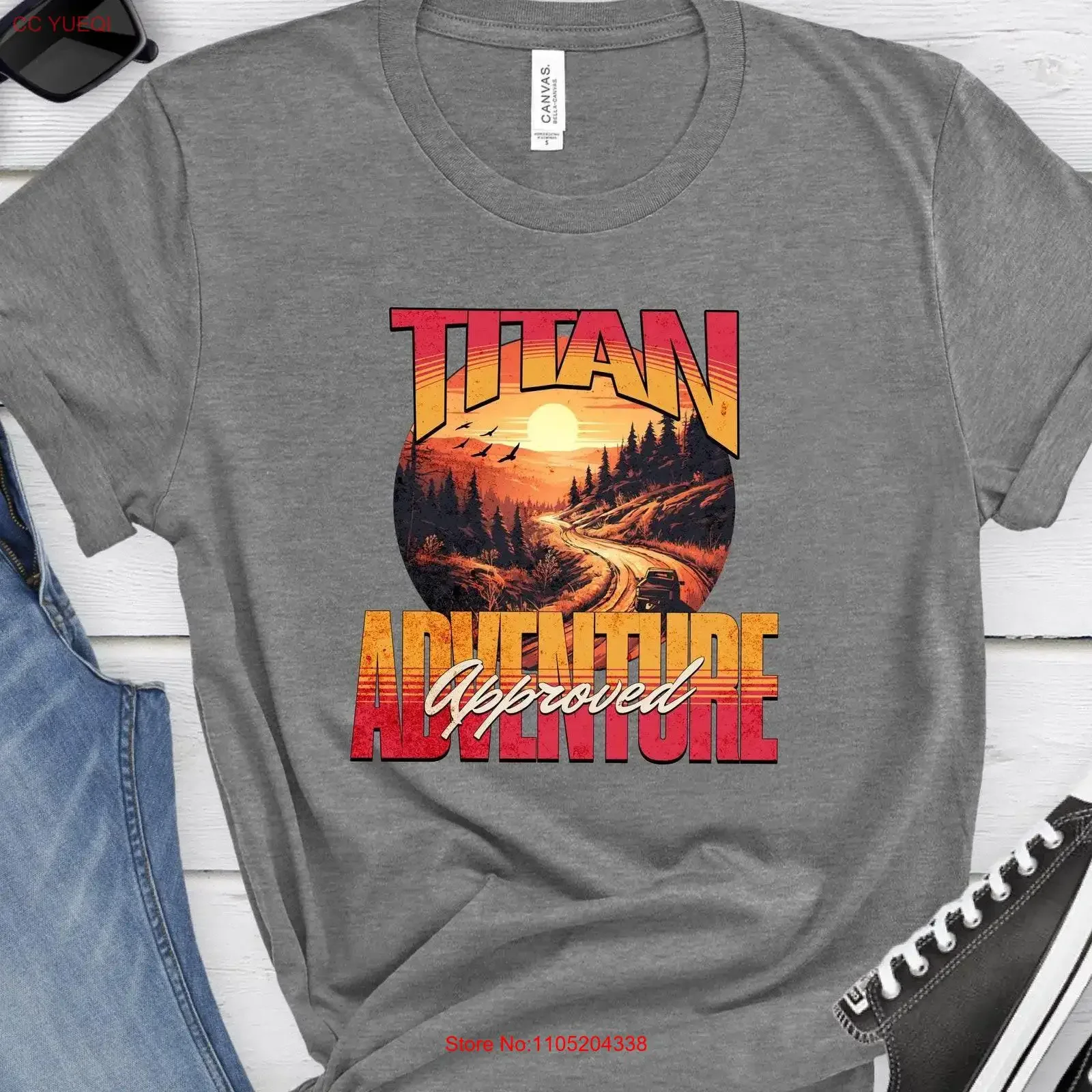 Titan Adventure Approved T Shirt Distressed Fit Patriotic Custom Vehicle Pride for Truck Lovers Off Roaders vintage Washed