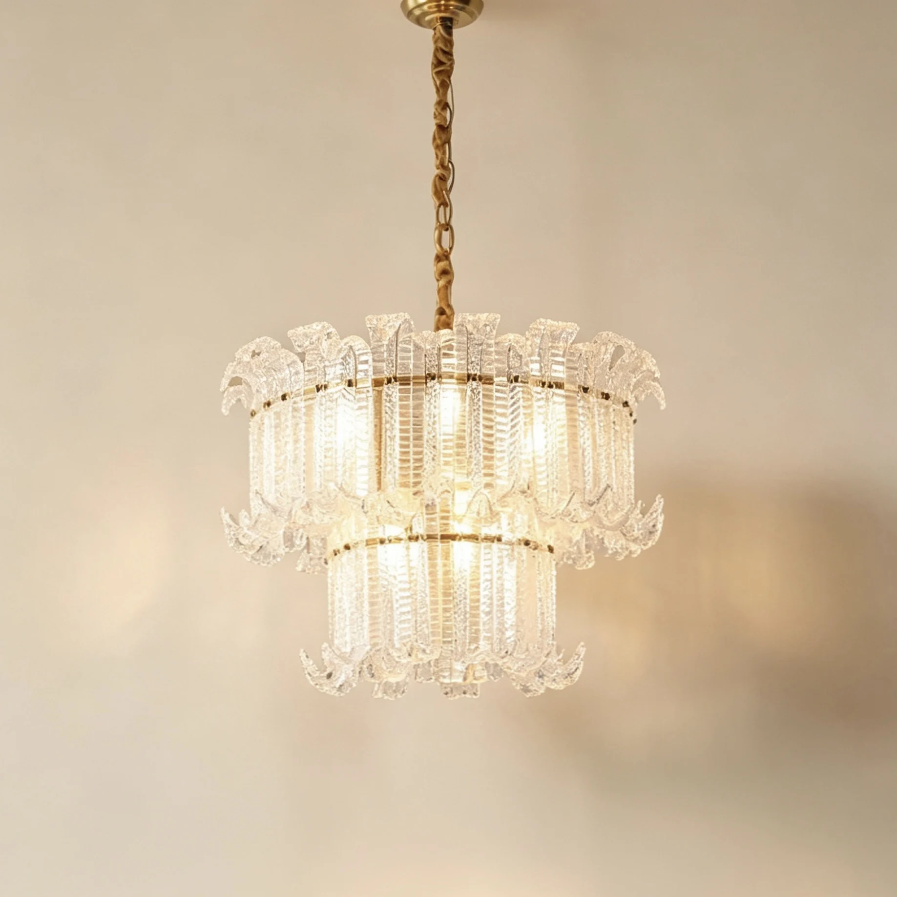 

French Vintage Crystal Glass Chandelier, Italian Luxury High-End Style, Main Light for Bedroom Living Room Dining Room Study
