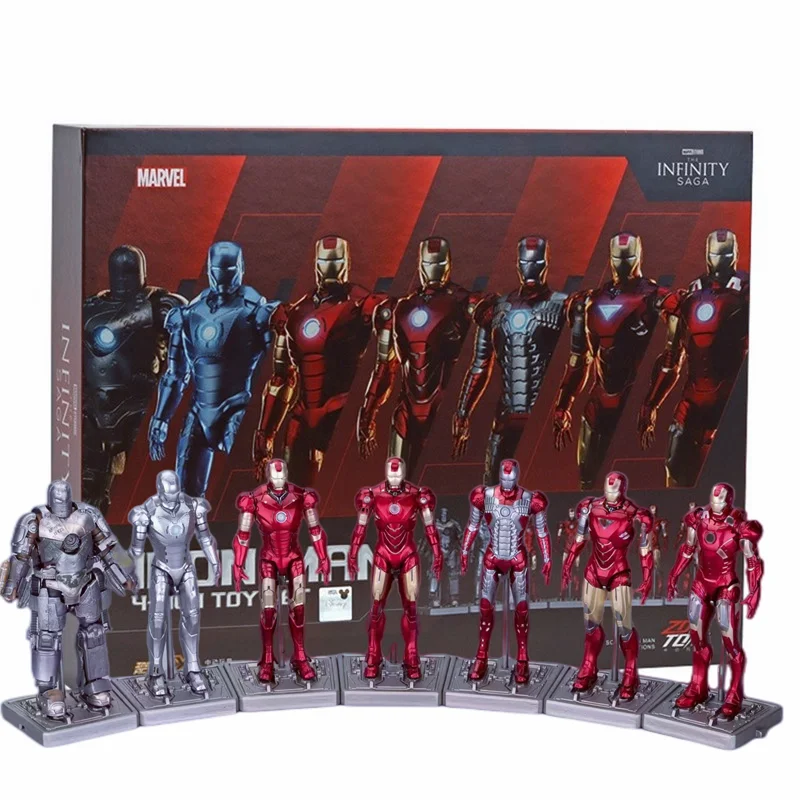 ZD nowy Iron Man mały rozmiar zabawki modele MK1-MK7 serii wykwintne pudełko kolekcja figurek dekoracja zabawki prezenty