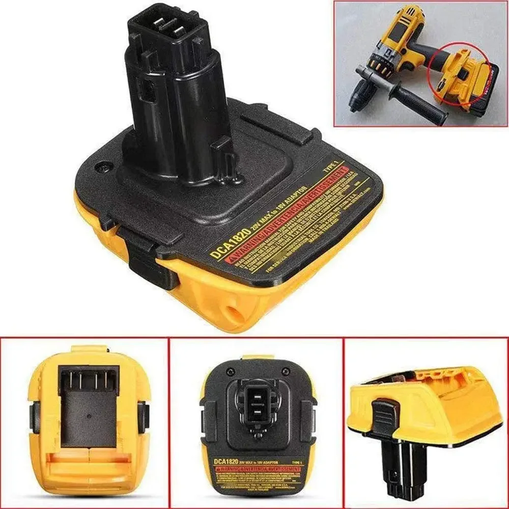 Adaptador de Bateria para Dewalt Bateria de Lítio 20v Ferramentas Converter Dca1820 Max Dcb200 Dcb201 Dcb203 18v