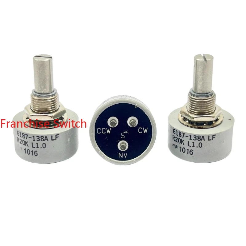 

2PCS Multi-turn Potentiometer 6187-138A-R20KL1.0 Shaft Length 20MM