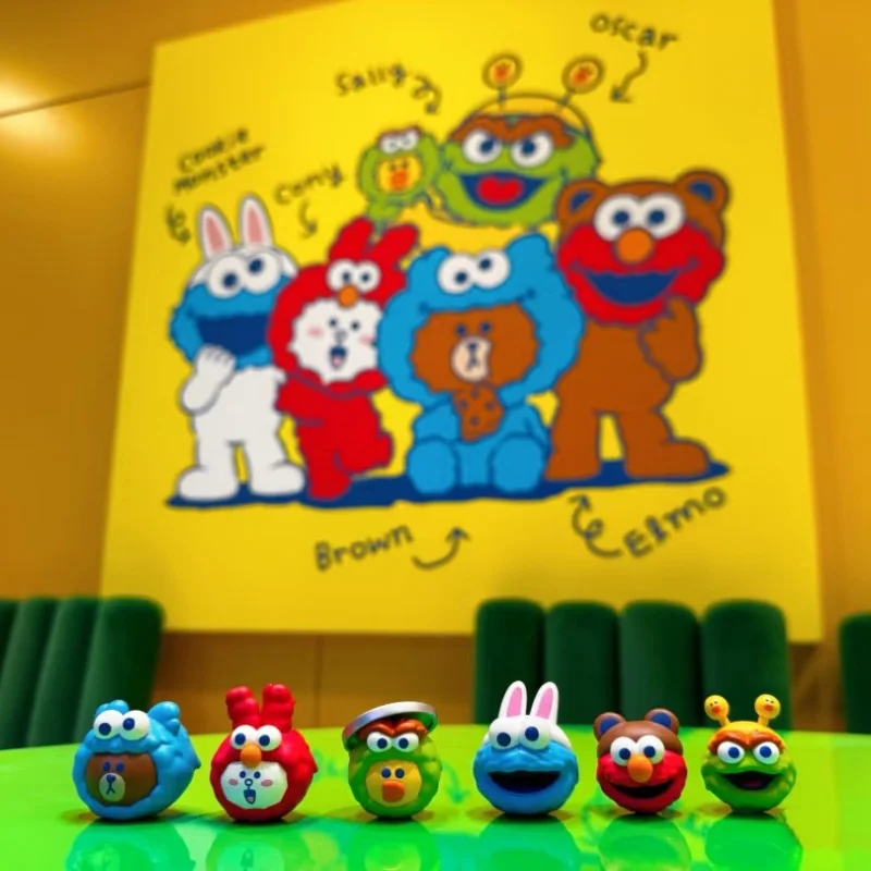 

Original Sesame Street Mini Blind Box, Cute Cartoon Pendants, Desktop Ornaments Figurines Decorative Toys As Gifts For Friends