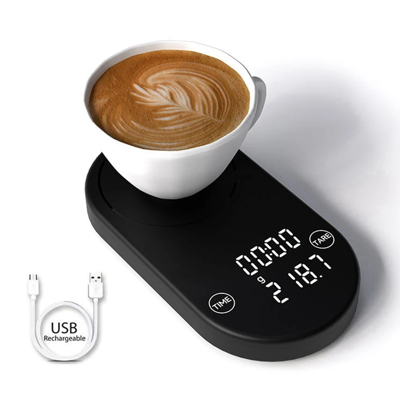 USB Charging Coffee Scale Household Smart Electronic Scale Kitchen Scale Accurate Fast Charging Time Coffee Scale