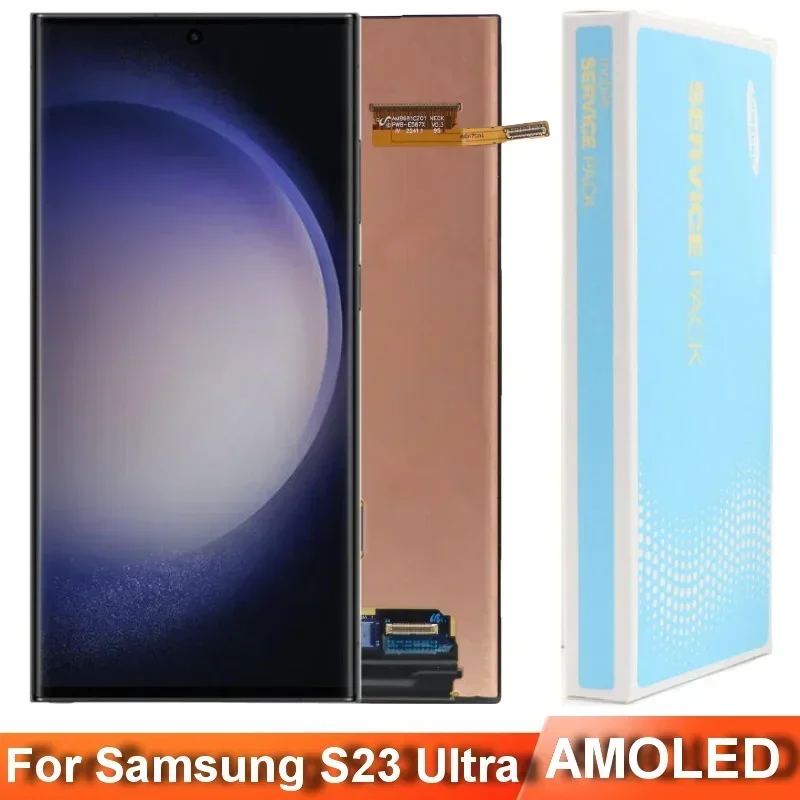 6.8''  super AMOLED displej pro Samsung S23 uitra 5G LCD S918 S918B S918U displej dotek obrazovka digitizér s dědičné zatížení