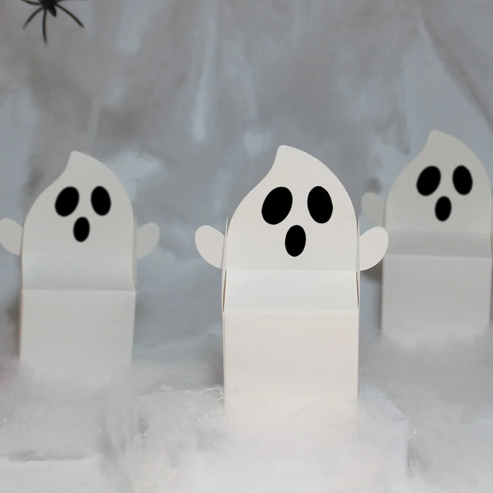 Ethereal Elegance: White Ghostly Candy Box | Versatile for Candy or Petite Presents | Ideal for Halloween Enthusiasts