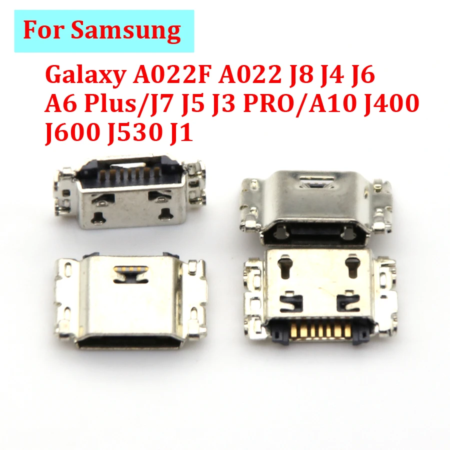 

50-200 шт. Usb-разъем для зарядки для Samsung Galaxy A022F A022 J8 J4 J6 A6 Plus/J7 J5 J3 PRO/A10 J400 J600 J530 J1, порт зарядного устройства