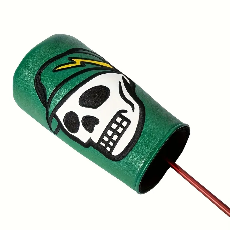 [Skeleton Golf Head Cover], Club Protective Cover with Skeleton Design - Professional Golfers Can Choose Green/Black/White