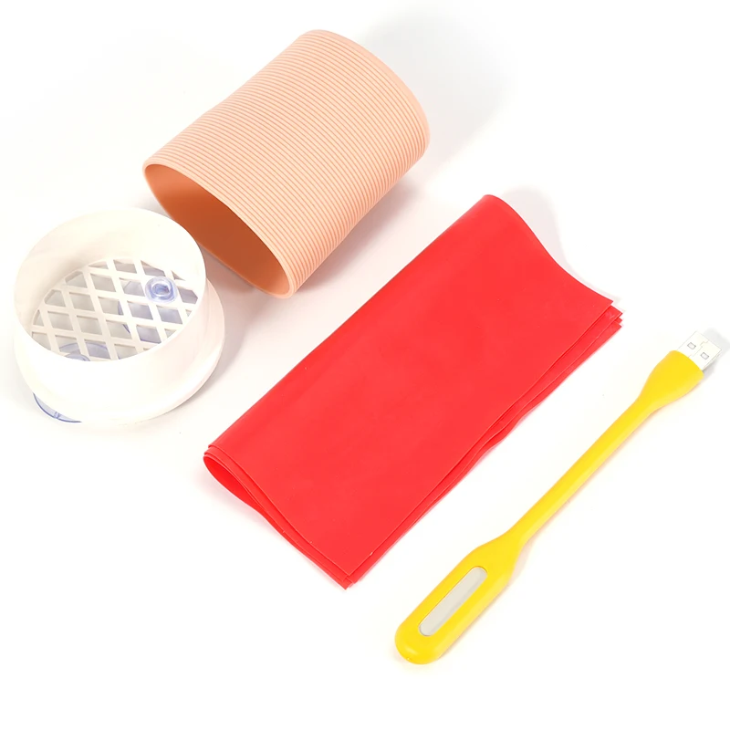 1PC Intraoral Suture Knotting Practice Set with LED Light Rubber Suture Training Model Oral Surgery Skill Training Materials