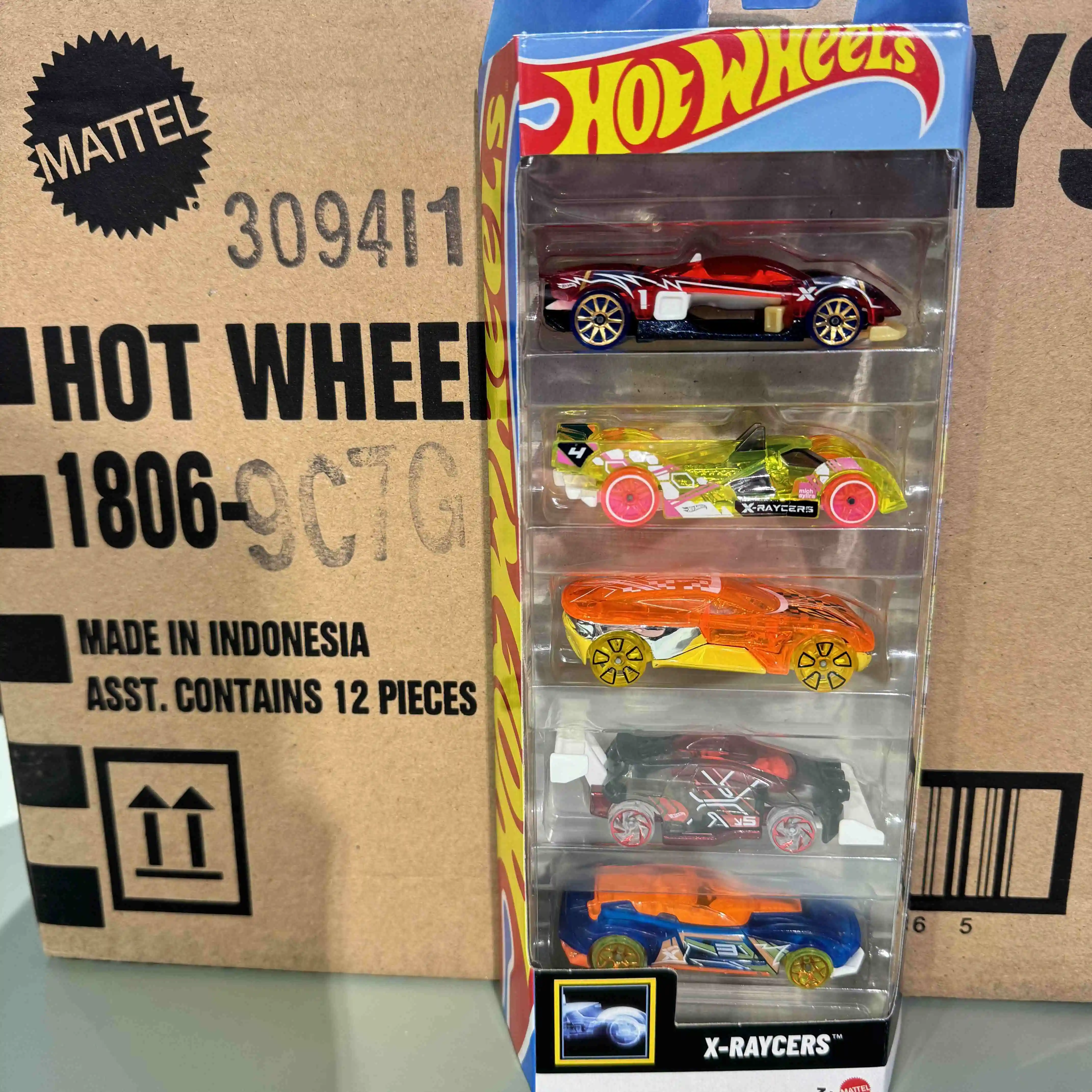 Original Mattel Hot Wheels X Formula 1 1/64 5 Packs Moneygram Haas F1 Team Kick Sauber F1 Team Collectible Car Toy Diecast Vehic