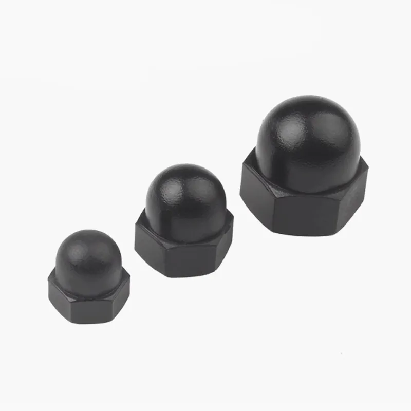 20Pcs DIN1587 RoHS M3 M4 M5 M6 M8 M10 Black And White Nylon Nut Plastic Cap Nuts Decorative Acorn Nut