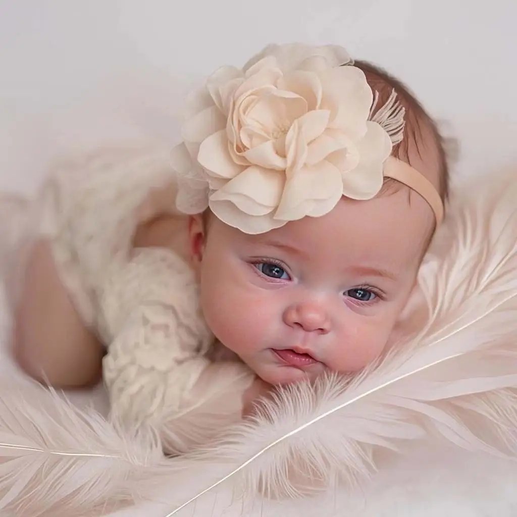 

Кружевной комбинезон для новорожденных Ylsteed для фотосессии с открытой спиной, наряды для фотосессии для маленьких девочек с повязкой на голову, реквизит для детской фотосессии