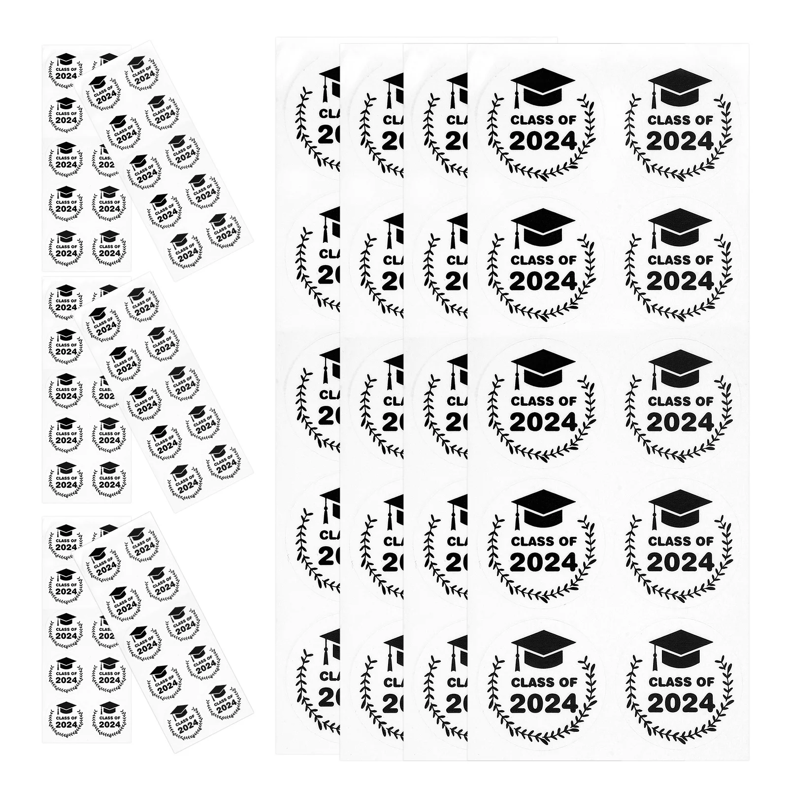 

Graduation Cap Stickers Sealing Labels for Scrapbooking Food Bag Wrapping Gift Packing Pet Themed Self Adhesive Round