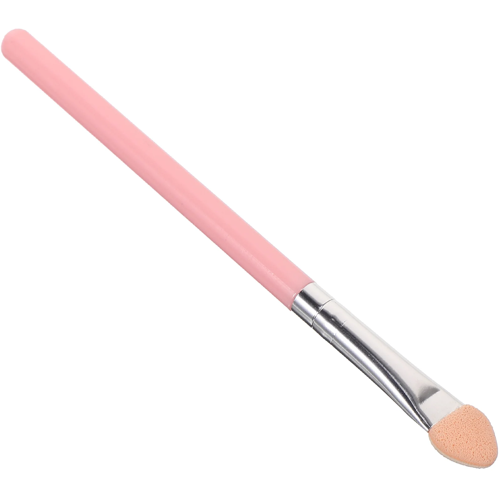 

Slim Eye Shadow Brush Pink Plastic Handle Latex Foam Ergonomic Comfortable Nonirritating Women Makeup