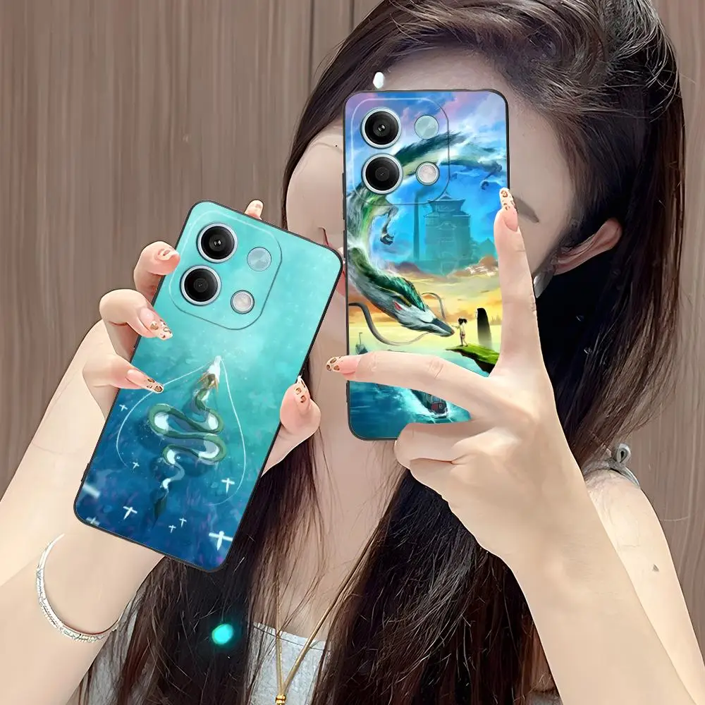 

S-Spirited Away Phone Case for Xiaomi POCO M6 M5 M4 M3 X7 X6 X5 X4 X3 F6 F5 F4 Pro GT 5G Black Pretty Cellphones Smartphone