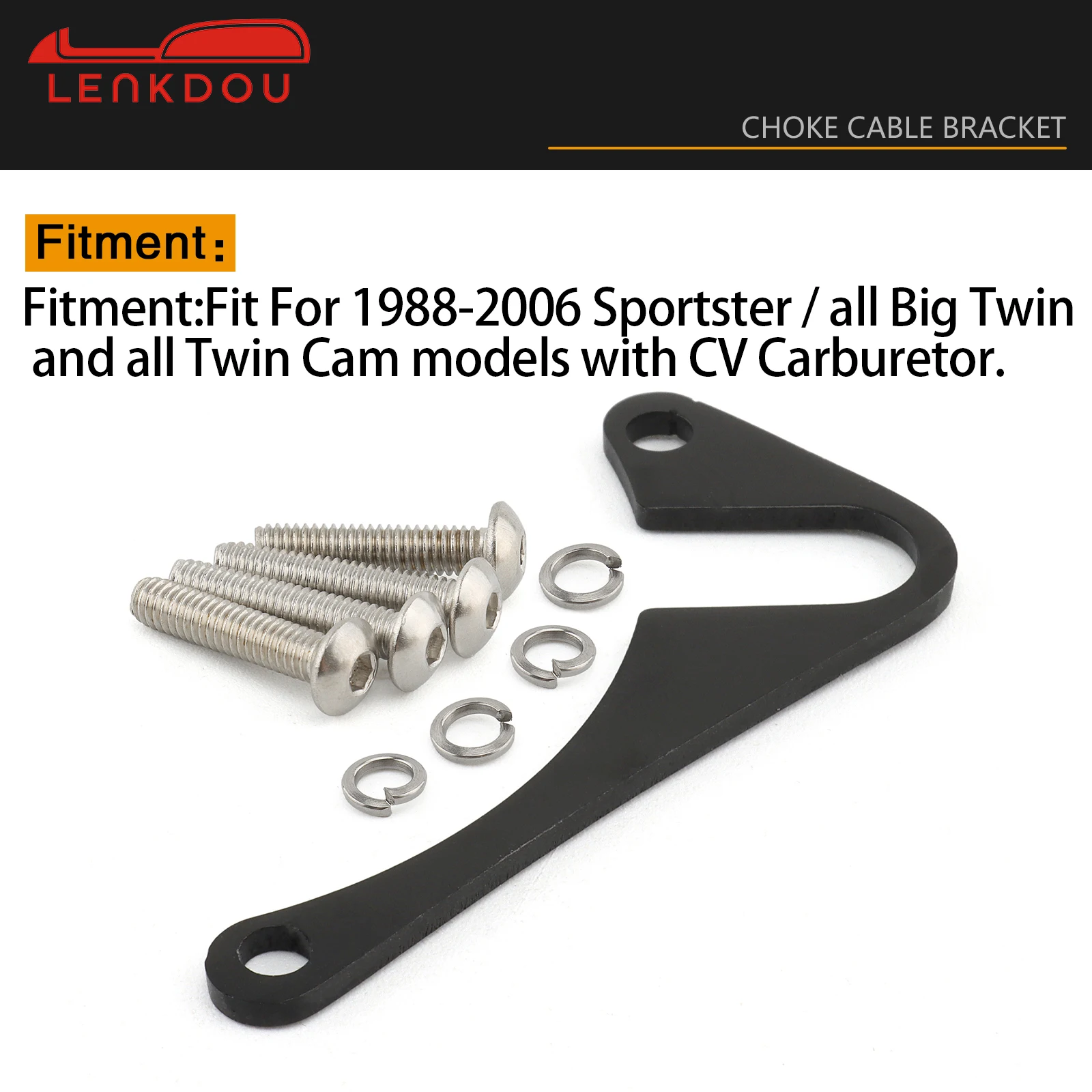 Motorcycle Choke Cable Relocation Bracket Stainless Steel For Harley Big Twin Sportster XL883 XL1200 Iron 883 1988-2006 Twin Cam