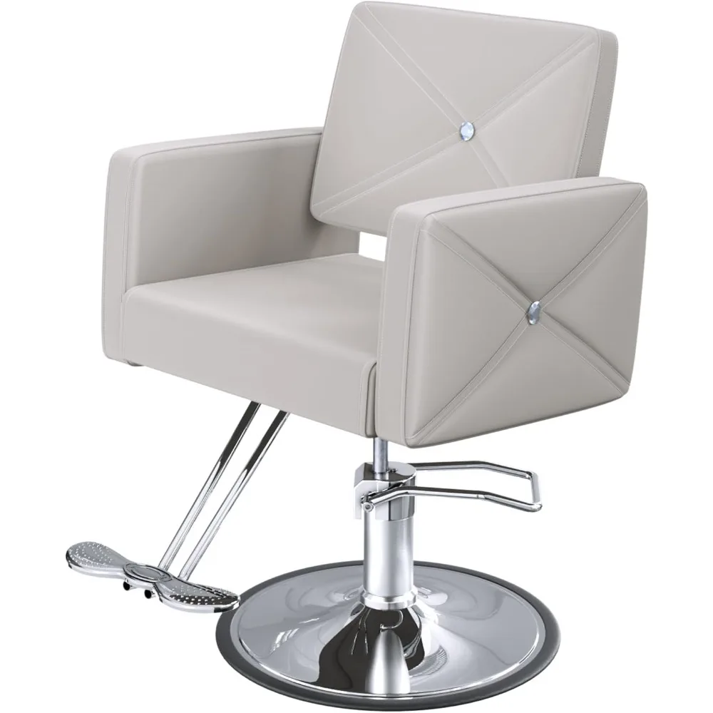 كرسي مصفف بمضخة هيدروليكية شديدة التحمل بسعة 350 رطل مع 360 درجة °   ارتفاع دوار وقابل للتعديل لصالونات الشعر