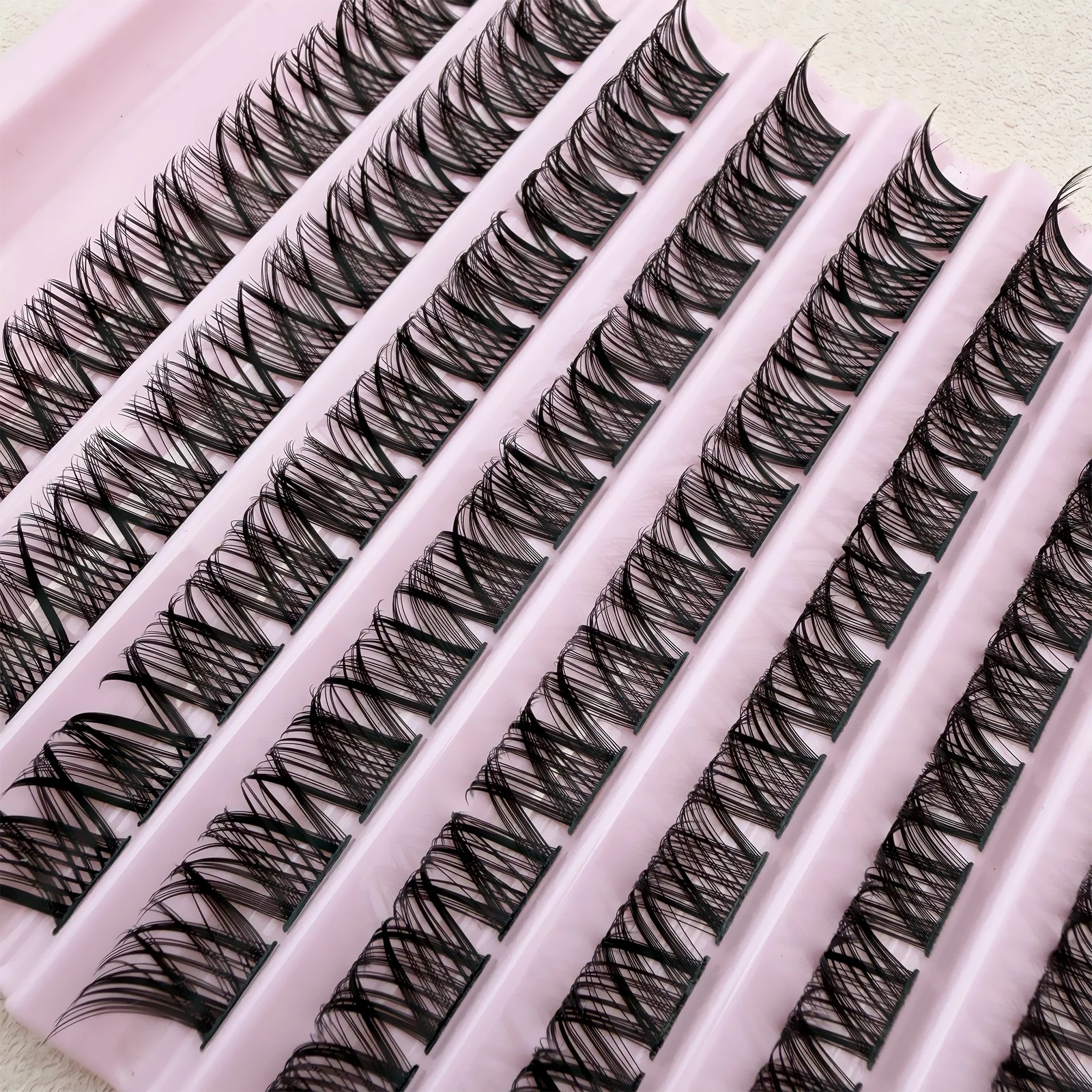 Clusters de cils 110 pièces cils en grappe Extensions de cils individuels aspect naturel cils D Curl moelleux cils en grappe bricolage cils
