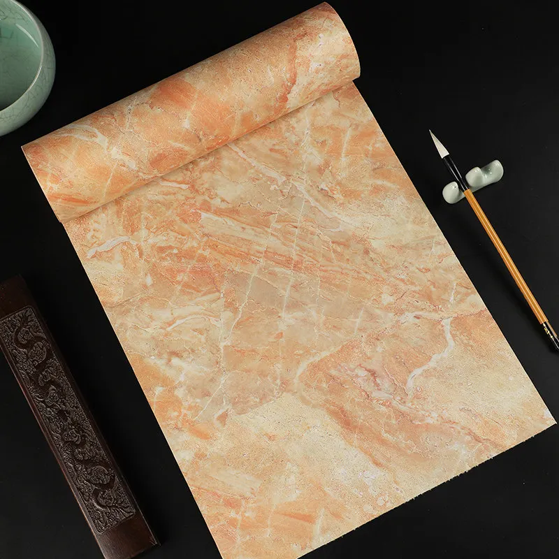 dream-texture-wax-dye-half-ripe-rice-paper-scroll-sumi-art-brush-professional-calligraphy-long-scroll-creation-work-xuan-paper