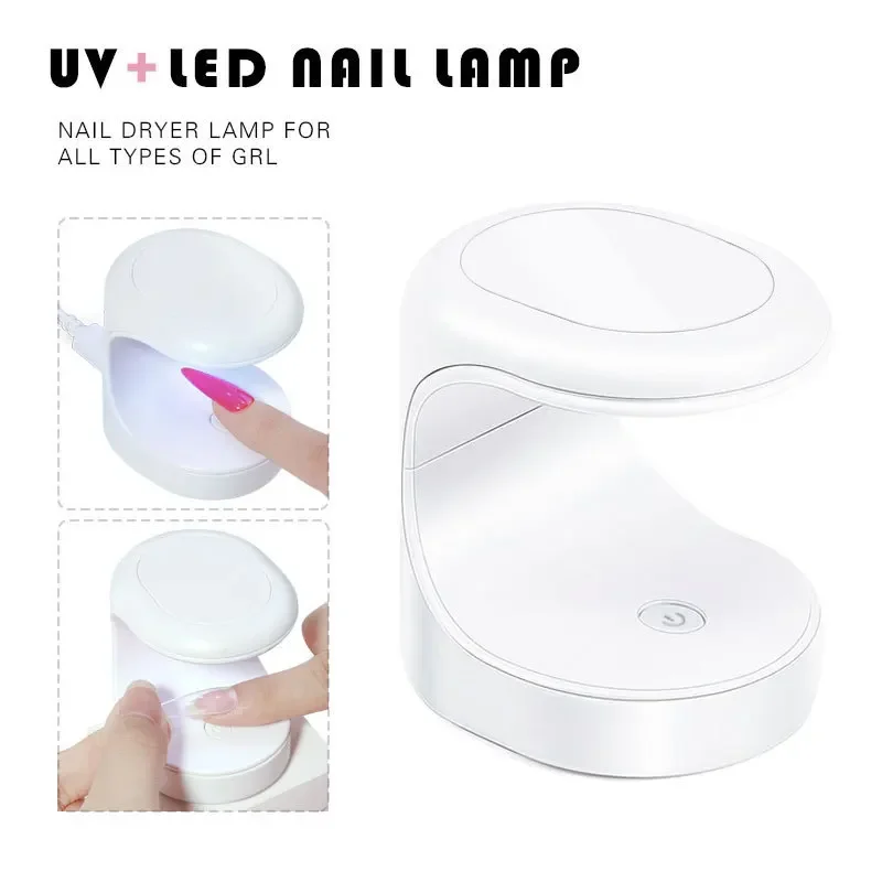 Fast Nail Dryer Gel Curing Lamp LED UV Light Nail Polish Cure Light USB Connector Fashion 16W Mini Nail Dryer Naisl Art Tool