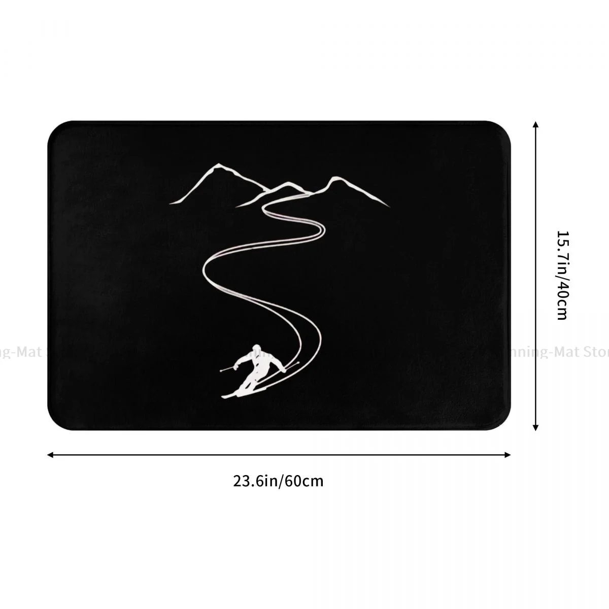 Skiing Bathroom Non-Slip Carpet Skier Living Room Mat Welcome Doormat Home Decoration Rug