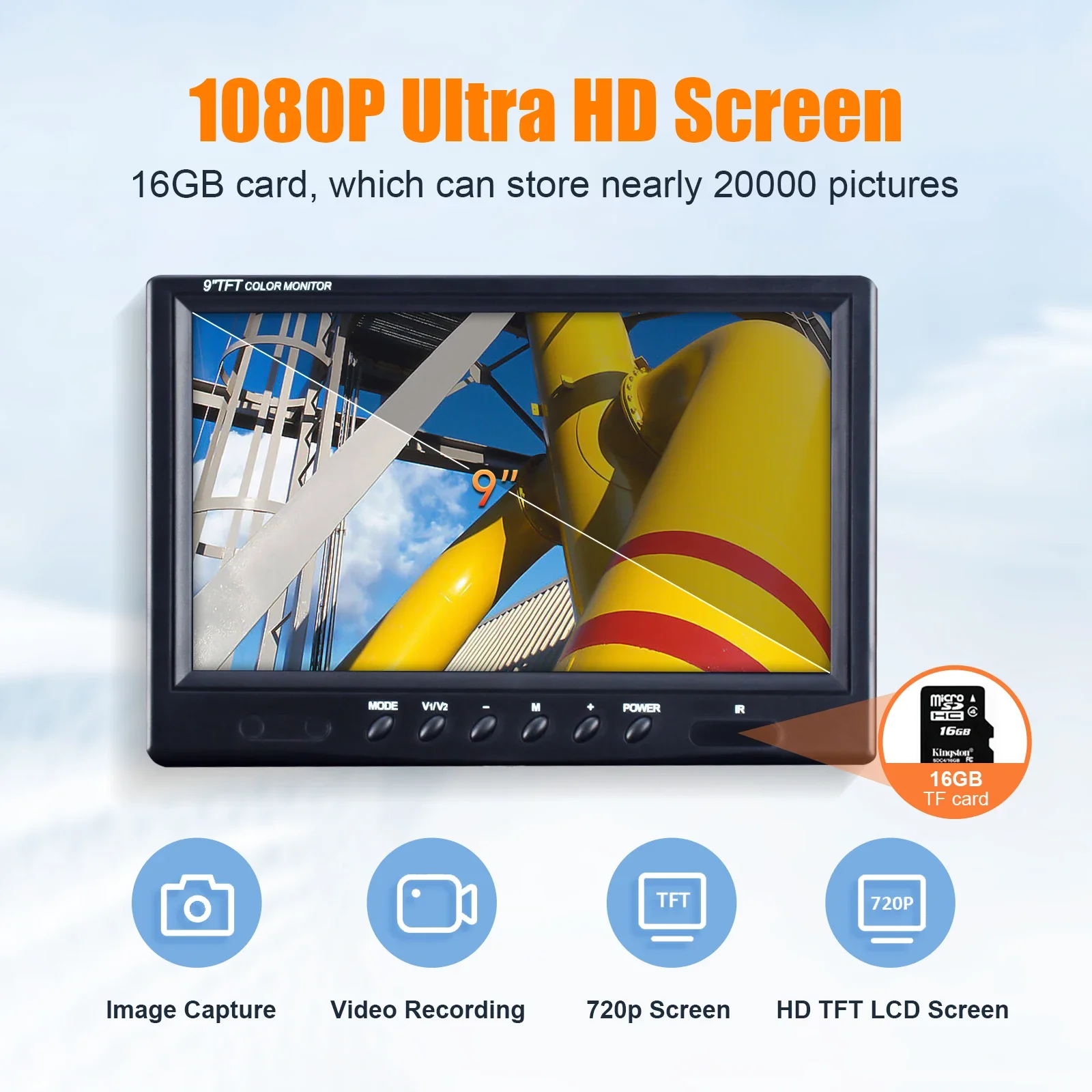 كاميرا الصرف الصحي، 4500mAH 8GB SD SYANSPAN كاميرا فحص أنابيب الصرف 12 ضوء، 23 مم/0.9 بوصة كاميرا نطاق السباكة المقاومة للماء على شكل ثعبان #2