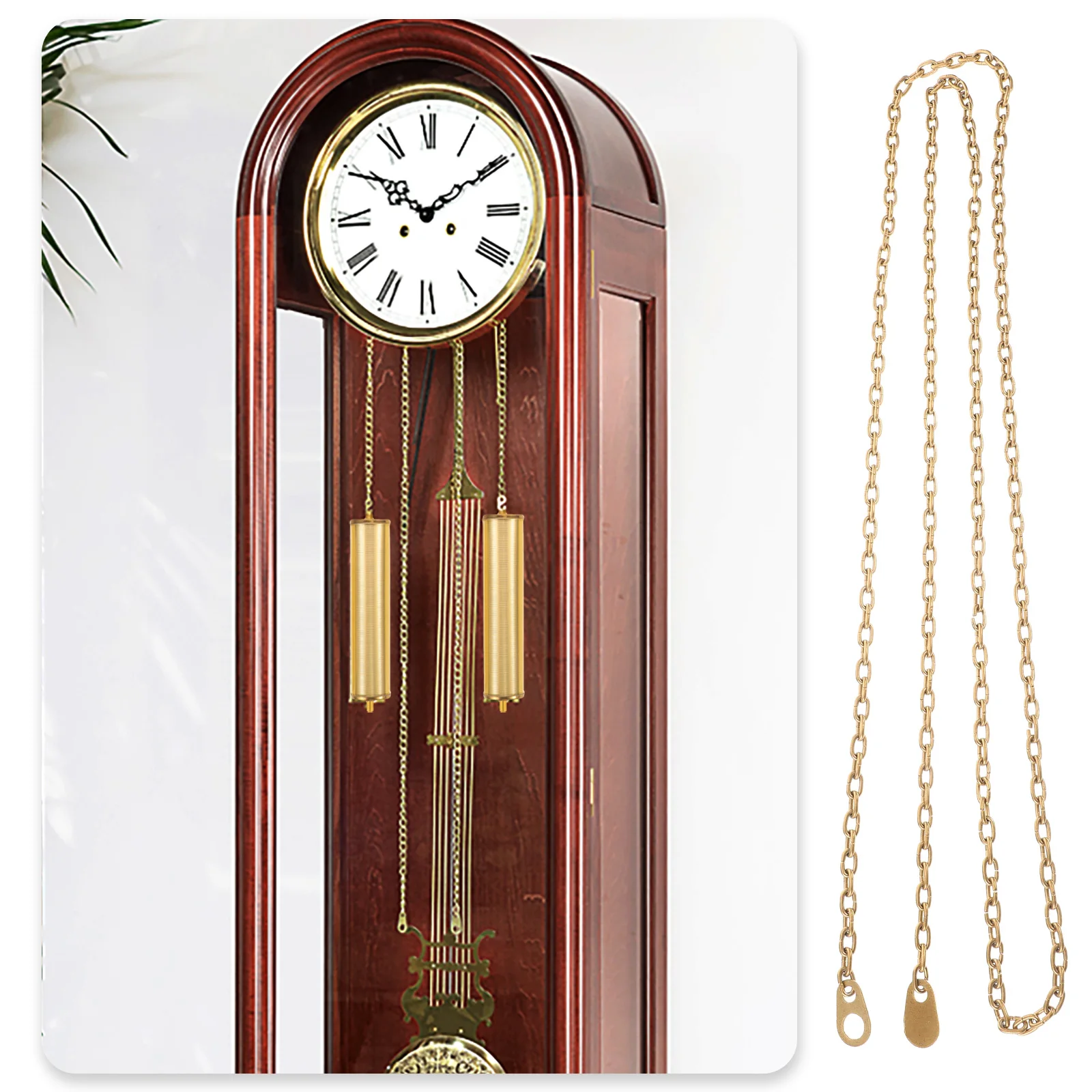 

Steel Chain Floor Clock Precision Mechanism Accessory Replacement Vintage Pendulum Parts Home Decoration Heavy Duty