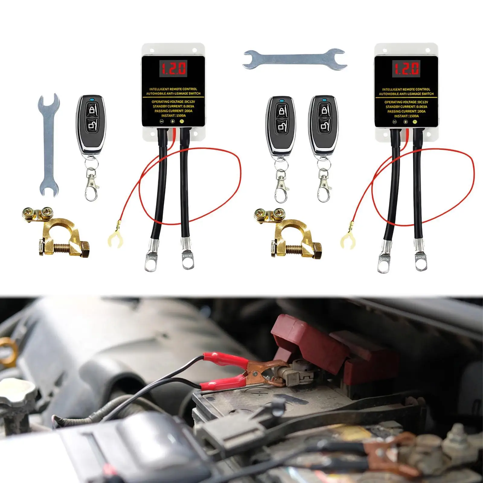 

Kill Switch for Car 12V Quick Disconnect Practical Smart with Voltage LED Display Replace Kill Switch for Car Truck SUV UTV