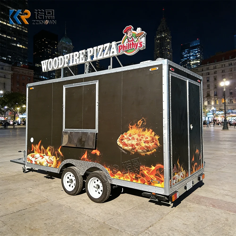 

Commercial Mobile Coffee Bar Food Trailer BBQ Grill Street Catering Trailer Custom Pizza Food Truck With Fully Equipped
