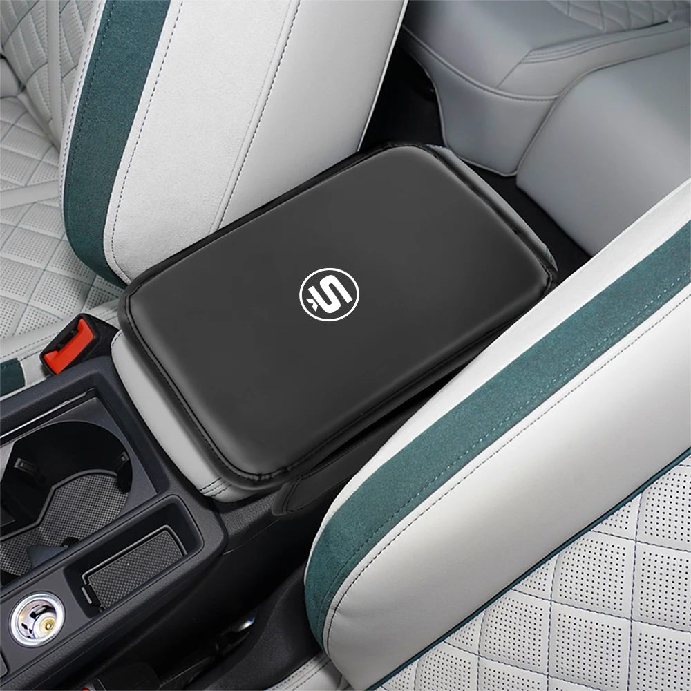 Car Seat Armrest Box Protector Cushion Storage Box Cover Pad For Skoda S Rapid Scala Kodiaq Fabia Kamiq Karoq Octavia A2 A5 A7 view 6