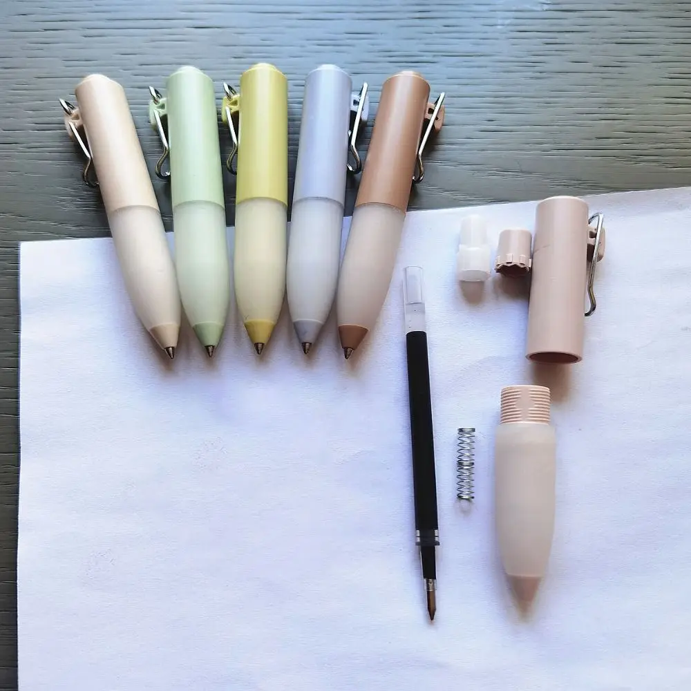 Canetas esferográficas Multi-Cores, Pequeno, Curto, Gordura, Secagem Rápida, Caneta Neutra, Caneta de Bolso, Papelaria, Escola, Escritório, Escrita Suprimentos