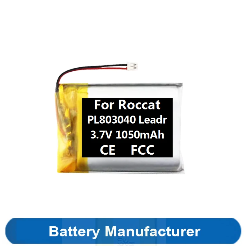 

1050mAh PL803040 Battery For Roccat Leadr Gaming Mouse Maus Pack Akku