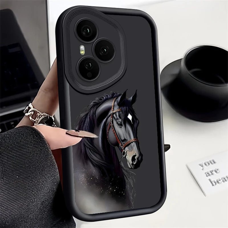Creative Horse Pattern Phone Case For Honor 400 200 Pro Magic7 Lite X8c X9c Smart X6a X6b X6c Shockproof Soft TPU Silicone Cover