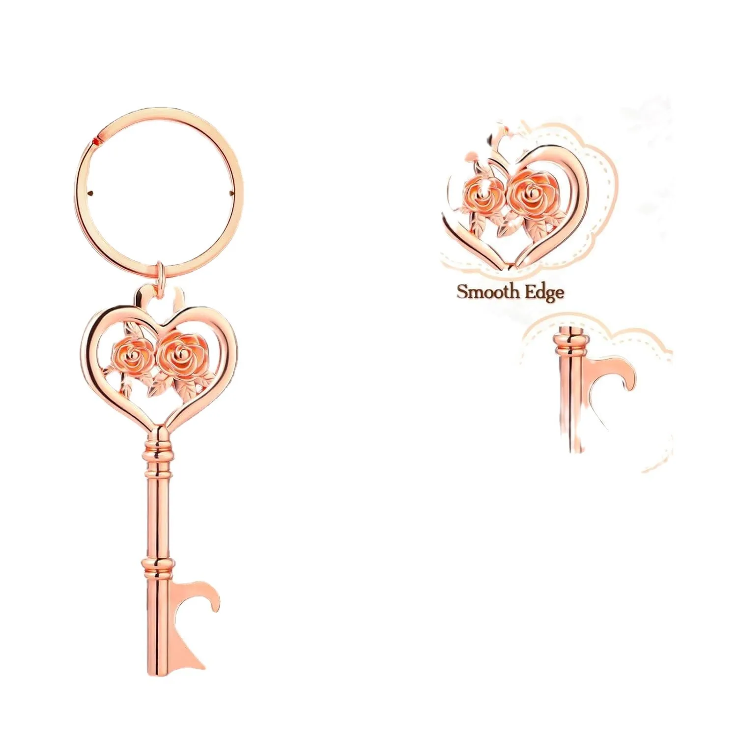

100pcs/lot Wedding Valentine's Day Gifts Baby Baptism Rose Flower Bottle Opener Baby Shower Rose Key Bottle Opener