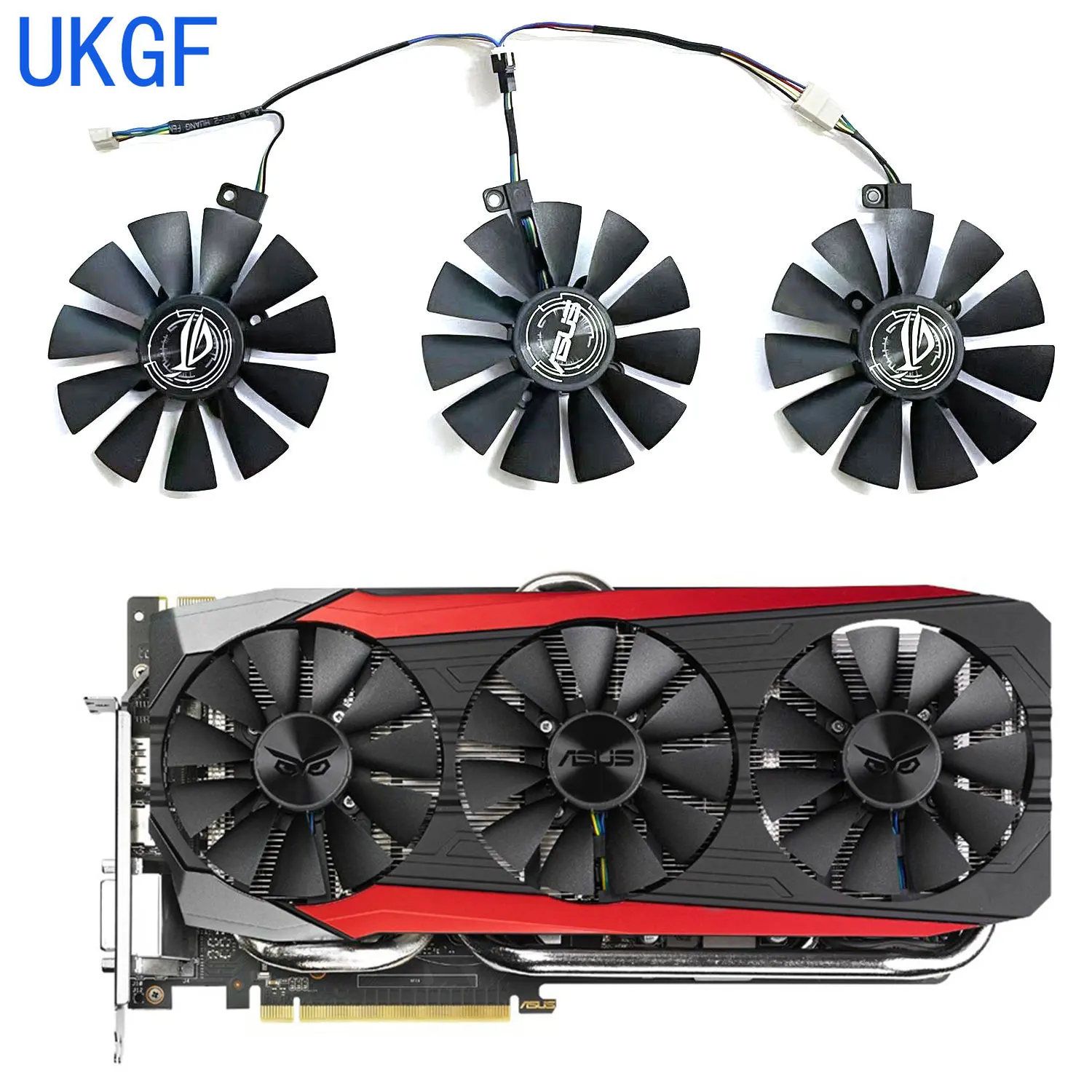 

PLD09210S12HH PLD09210S12M T129215SU cooling fan for ASUS STRIX GTX980TI RX480/580 R9 390X/R9 390 GTX 1060 GTX1070 1070Ti 1080Ti