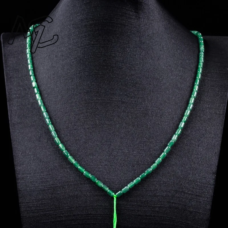 Real Natural Emerald Full Color Blue Bucket Beads Necklace Bracelet Carved Charm Jadeite Jewelry Fashion Amulet Gifts Men Women view 6