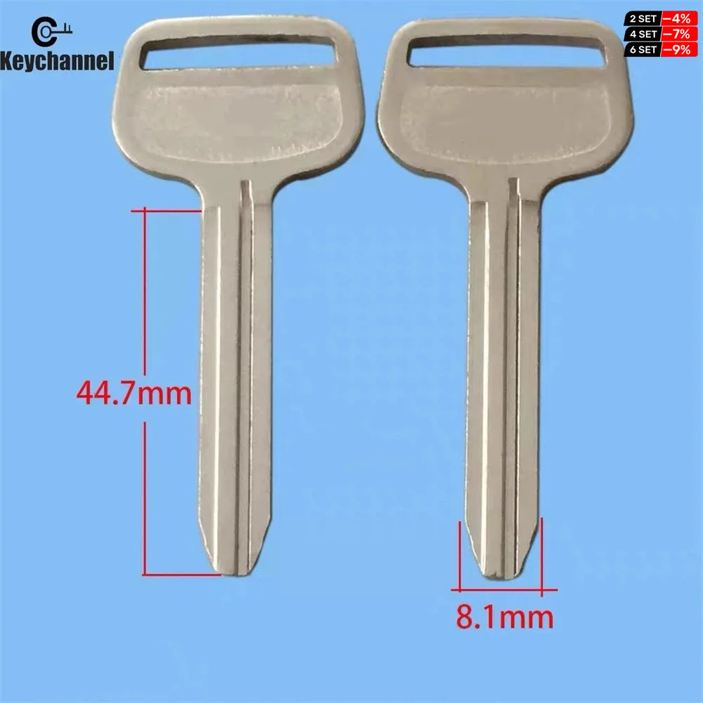 10pcs  Metal Key Blank TOY43 Solid Car Spare Key Blade for Toyota Camry Corolla Highlander RAV4 Yaris Key Blank No Chip Place