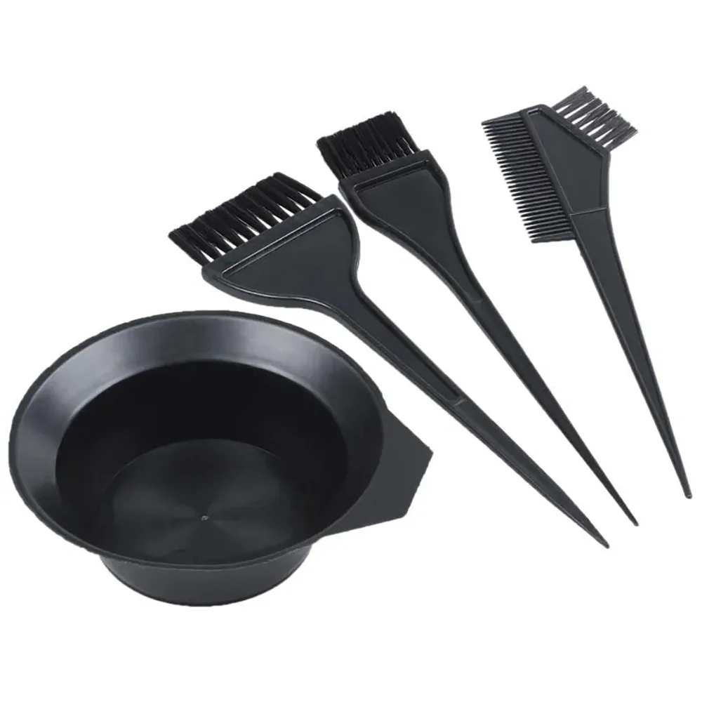 4 unids/set nuevo tazón de tinte Kit de teñido del cabello salón DIY cepillo agitador Color del cabello herramientas de tinte del cabello para teñir el cabello blanqueamiento