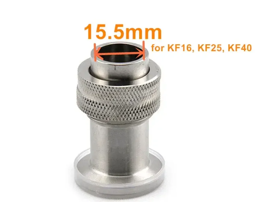 

KF Quick Mounting Vacuum Gauge Base with Fluorine O-ring Vacuum Gauge Joint Gauge Base for KF16 -KF40 304 Stainless Steel