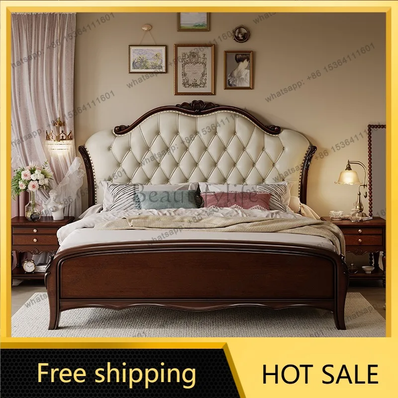 XX.Princess Wooden Bed Floor Sun Luxury Queen Bedroom Human Dog Safe Bed Design Girls Letto Matrimoniale Lounge Suite Furniture