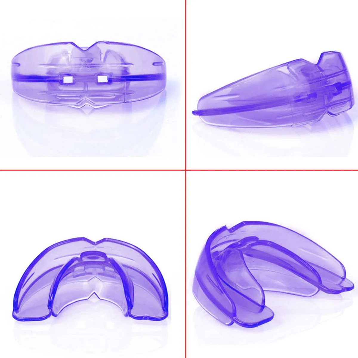 Dientes púrpura alisadores ortodóncicos dejar de ronquidos Buck dientes retenedor noche tiempo Anti molienda frenos protectores