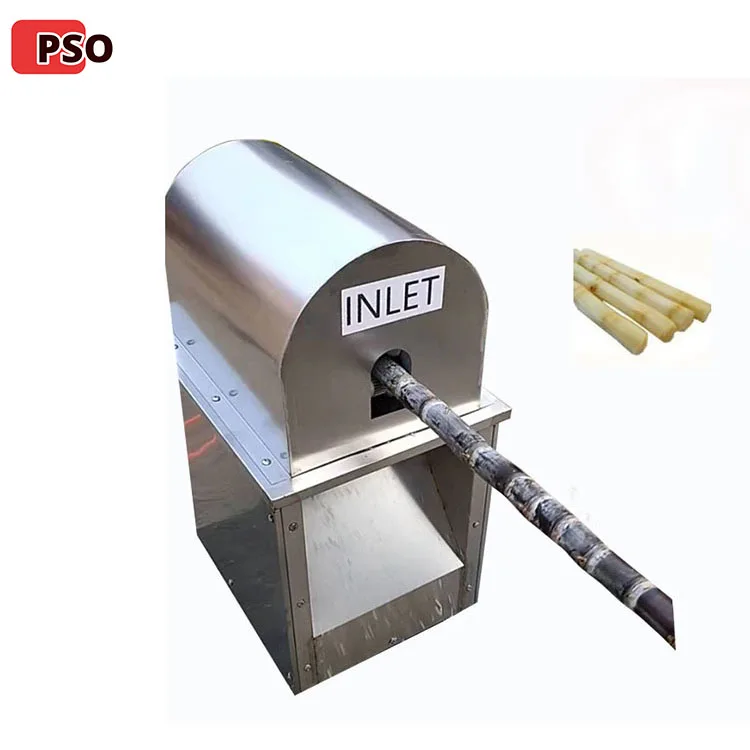 Best Quality Sugar Cane Peel Removing Machine 65Kg Min Peeling Sugarcane Diameter 25Mm Sugarcane Peeler Machine