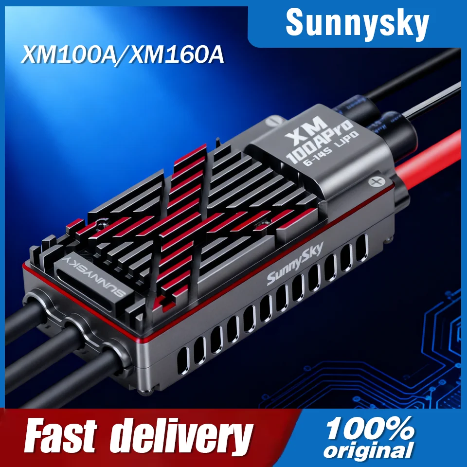 

Sunnysky XM100A /XM160A PRO 6-14S Эффективное рассеивание тепла и множественная защита ESC Подходит для многороторного БПЛА с фиксированным крылом