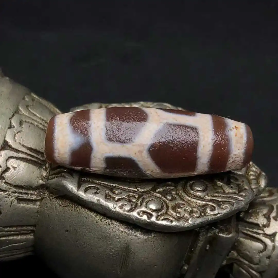 

Натуральный агат «Черепаший панцирь» из старинных материалов, древний тибетский бусина-дзи, мощный амулет, коллекционные подвески, высококачественные изделия