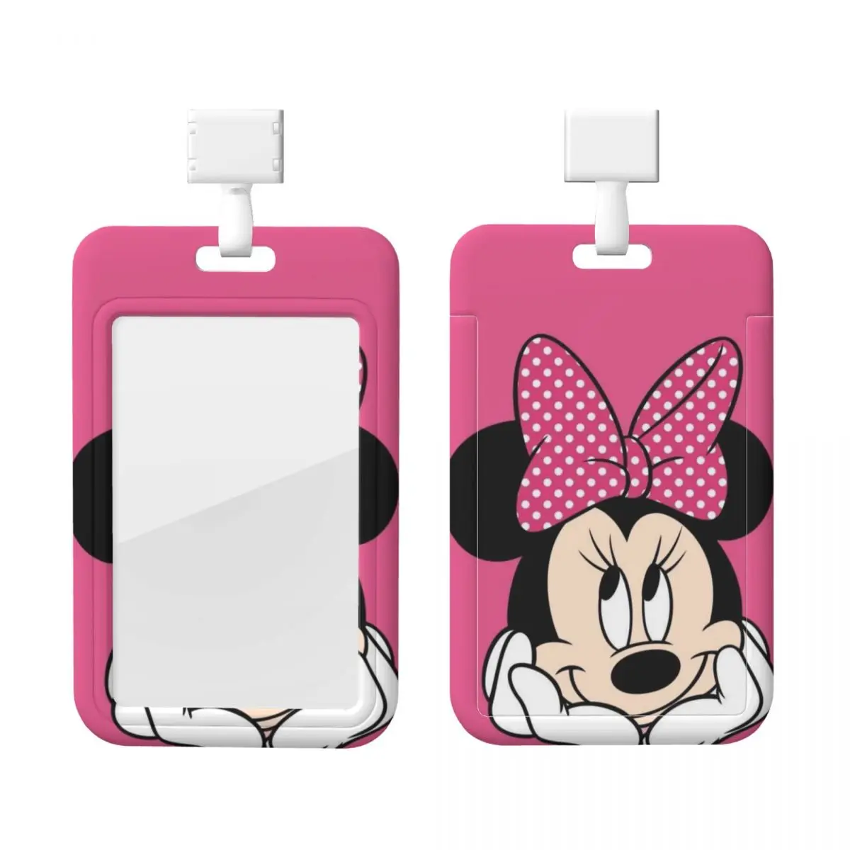 

Custom Funny Minnie Mouse Credit Card Holders Neck Strap Lanyard ID Badge Card Holder Factories Engineers Card Holder