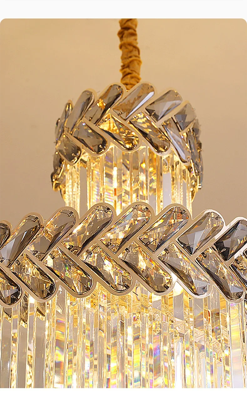 Imagem -04 - Hollow Crystal Chandelier For Living Room Staircase Light Luxury Lighting Lamp Hotel Lobby Light Villa e Duplex Hall Espiral Pós-moderno 2024