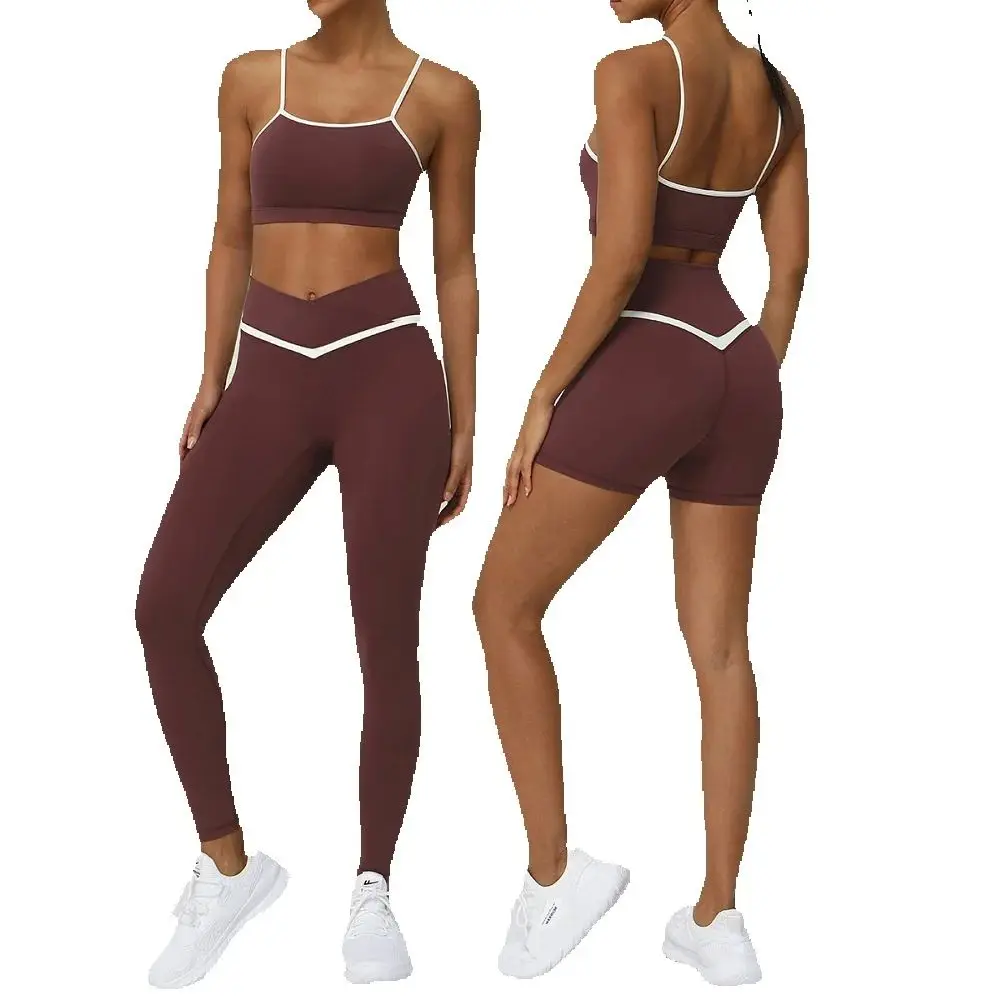 

Women's 2024 New INS Network Red Same Hip Lift Body-Tight Sports Fitness One-Piece Yoga 2 Pieces Set