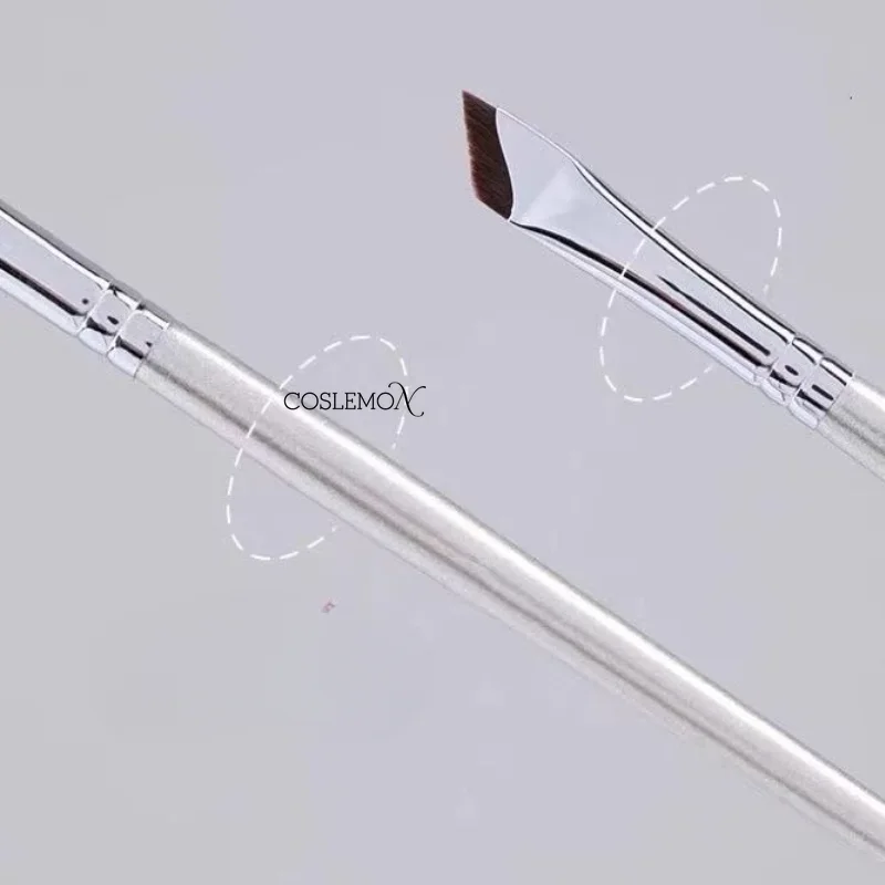 Pinceau à poils fins pour eye-liner et eye-blogueur, brosse pour les yeux endormis, anticerne à vers à soie, brosse à lame oblique, outils cosmétiques, 1 pièce