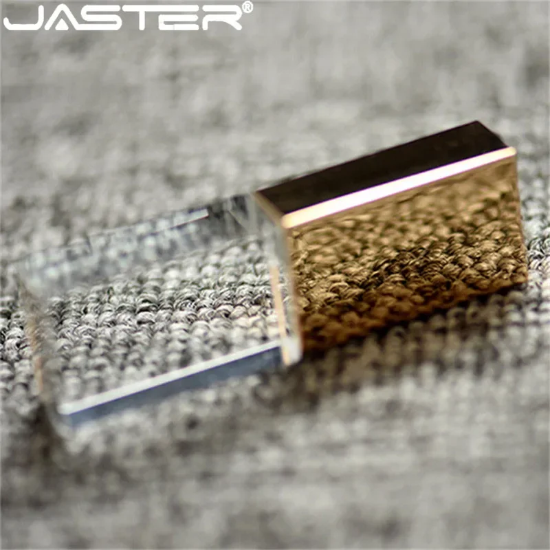 JASTER Crystal usb 2.0 kije 3D drukuj własne logo 4GB 16GB pendrive 32GB 64GB przezroczyste szkło (ponad 10 sztuk darmowe logo)