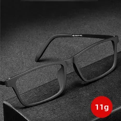 New Retro Ultra Light Rubber Titanium Anti Blue Light Reading Glasses for Men and Woman High Quality Square Presbyopia Glasses