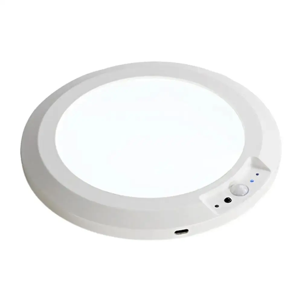Round Motion Sensor Lights 3 Color Wireless induction Ceiling Light with Remote Control Rechargeable LED Closet Lamp Entrance